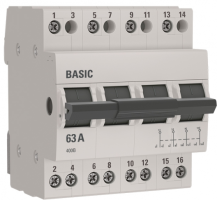 Трехпозиционный переключатель 4P 63А Basic