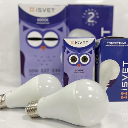 Лампа светодиодная A60-102 15W 6000K E27 тм "iSvet"