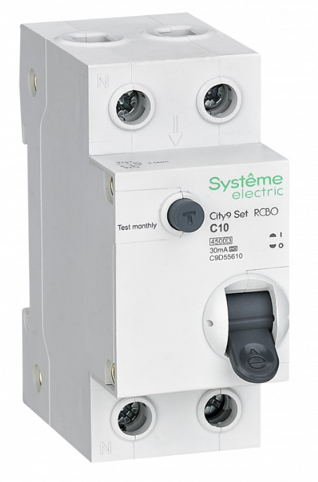Дифф. автомат 10А 30мА 4,5кА C А City9 Systeme Electric (1/6)