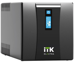 ITK ELECTRA ET ИБП Линейно-интерактивный 2кВА/1,2кВт однофазный с LCD дисплеем с АКБ 2х9AH USB порт