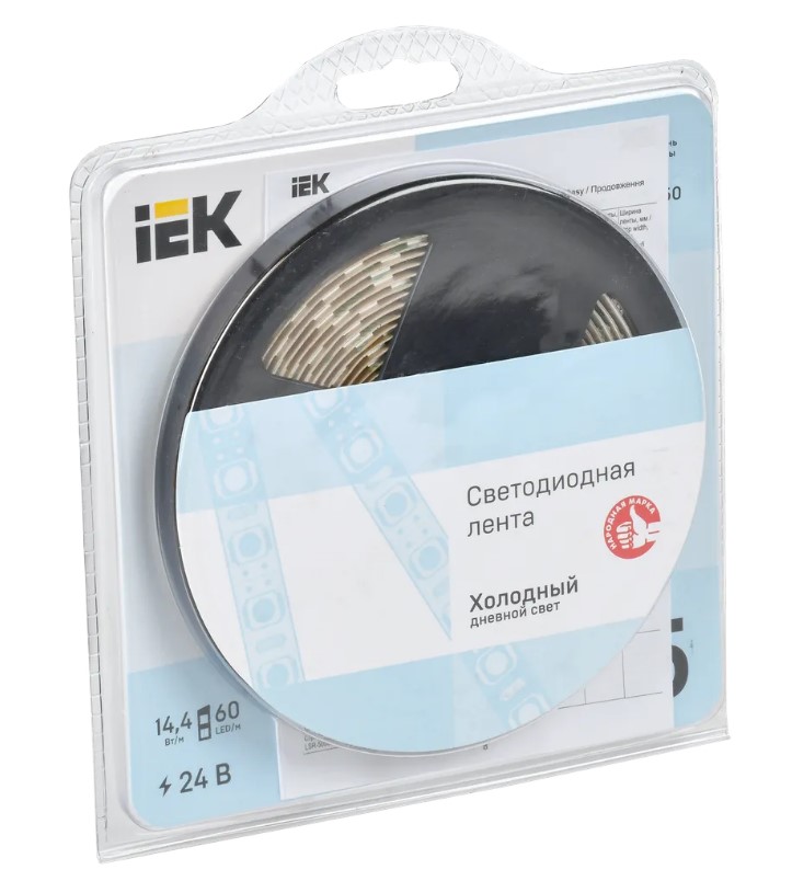 Лента светодиодная 5м LSR-2835W60-6-IP20-24В IEK