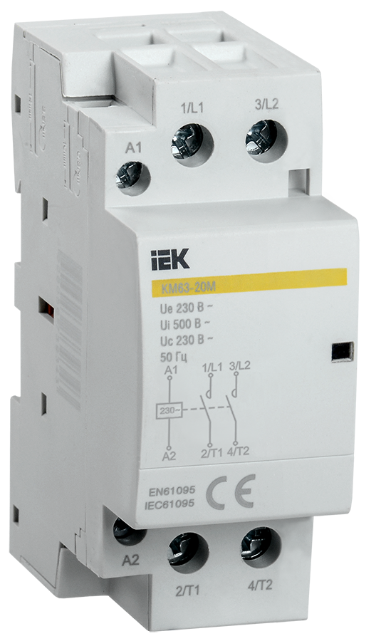 Контактор модульный КМ63-11 AC ИЭК #(8/1)