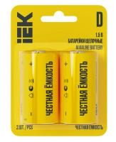 Батарейка щелочная Alkaline LR20/D (2шт/блистер) IEK