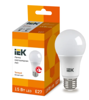 Лампа светодиодная ECO A60 шар 15Вт 230В 3000К E27 IEK