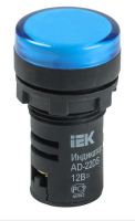 Лампа AD22DS(LED)матрица d22мм синий 12В AC/DC ИЭК #(10/600)