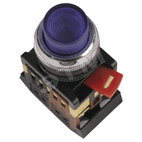 Кнопка ABLFP-22 синий d22мм неон/240В 1з+1р ИЭК #(10/200)
