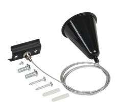 LIGHTING Комплект подвеса для шинопровода с тросом 1,5м черный IEK