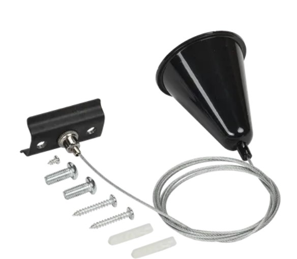 LIGHTING Комплект подвеса для шинопровода с тросом 1,5м черный IEK