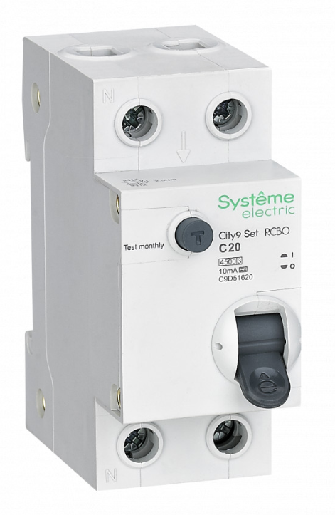 Дифф. автомат 20А 10мА 4,5кА C А City9 Systeme Electric (1/6)