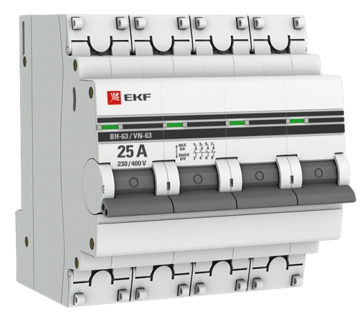 Выключатель нагрузки ВН-63 4Р 25А EKF PROxima