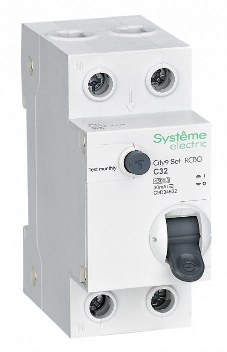 Дифф. автомат 32А 30мА 4,5кА C АС City9 Systeme Electric (1/6)