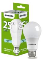 Лампа светодиодная A65 груша 25Вт 230В 6500К E27 GENERICA