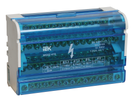 Шины на DIN-рейку в корпусе (кросс-модуль) 3L+PEN 4х15 ИЭК #(10/50)