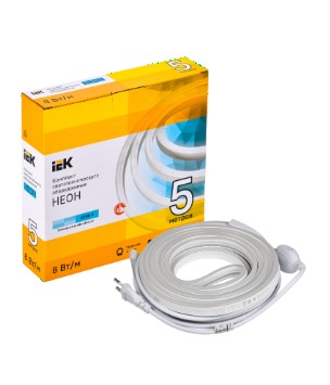 Комплект светодиодной подсветки "Неон" (лента LED 5м LSR5-2835W120-8-IP65-220В + драйвер) IEK