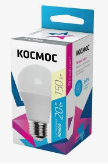 Лампа светодиодная LED 20Вт 220В Е27 D60х118 3000К теплый A60 1800 лм LkecLED20wA60E2730