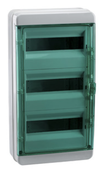 Корпус пластиковый OptiBox P-BNZ-3-36-IP65 ( дверь прозрачная зелёная )