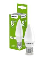 Лампа светодиодная C35 свеча 8Вт 230В 4000К E27 GENERICA