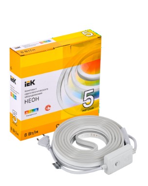 Комплект светодиодной подсветки "Неон" (лента LED 5м LSR5-5050RGB60-8-IP65-220В + драйвер) IEK
