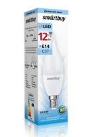 Лампа Smartbuy LED свеча на ветру C37-12W/4000/E14 SBL-C37Can-12-40K-E14