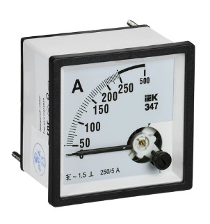 Амперметр Э47 250/5А класс точности 1,5 72х72мм IEK