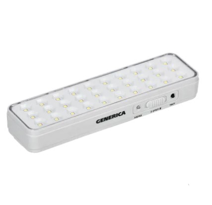 Светильник светодиодный аккумуляторный ДБА 1030 непостоянного действия 30LED 5ч 3Вт GENERICA