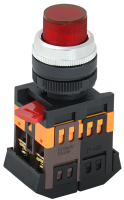 Кнопка ABLFP-22 красный d22мм неон/240В 1з+1р ИЭК #(10/200)