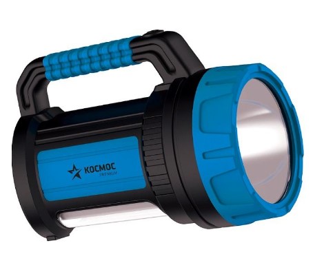 Фонарь светодиодный, аккумуляторный KOSMOS PREMIUM 7W LED, зарядка 220V/12V, USB зарядка телефона