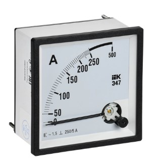 Амперметр Э47 250/5А класс точности 1,5 96х96мм IEK
