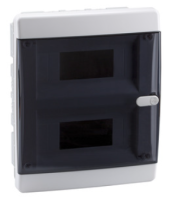 Корпус пластиковый OptiBox P-CVK-1-18-IP40 ( дверь прозрачная чёрная )