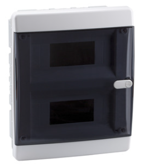 Корпус пластиковый OptiBox P-CVK-1-18-IP40 ( дверь прозрачная чёрная )