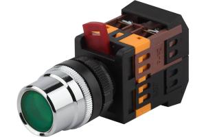Кнопка ABLF-22 зеленый d22мм неон/240В 1з+1р ИЭК #(10/200)