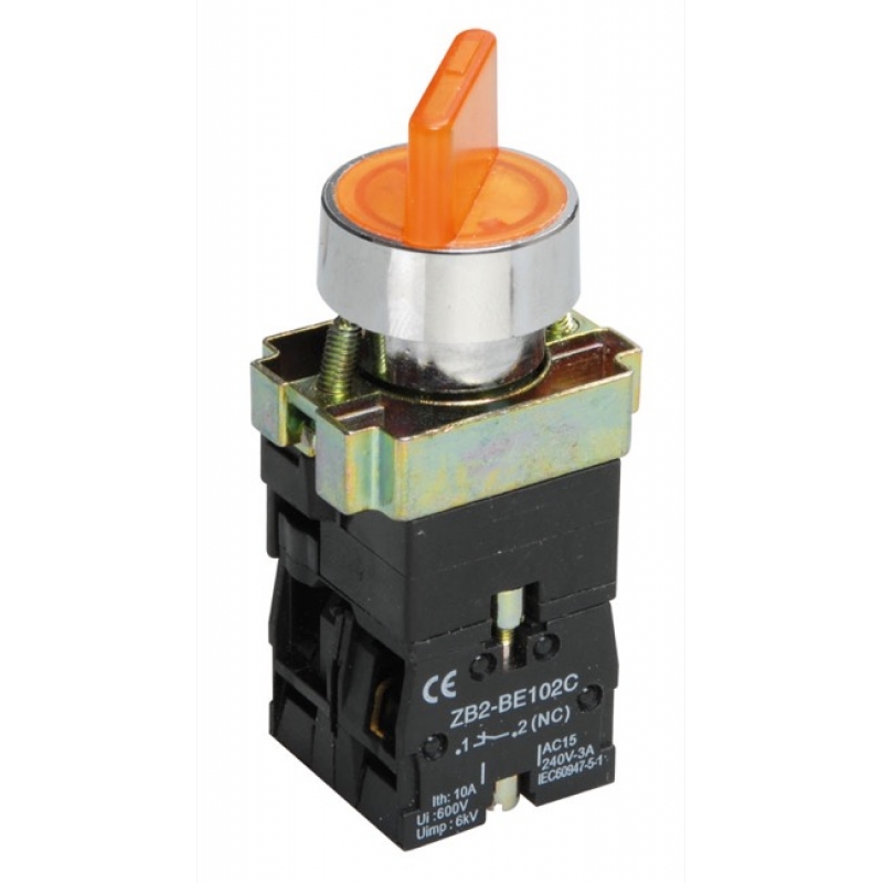 Переключатель LAY5-BK2565 2 положения желтый ИЭК #(20/200)