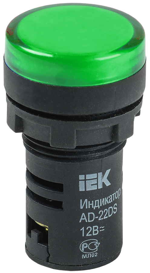 Лампа AD16DS(LED)матрица d16мм зеленый 24В AC/DC ИЭК #(10/600)