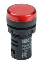 Лампа AD22DS(LED)матрица d22мм красный 36В AC/DC ИЭК #(10/600)
