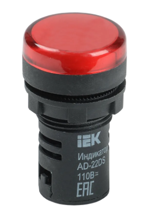 Лампа AD22DS(LED)матрица d22мм красный 36В AC/DC ИЭК #(10/600)