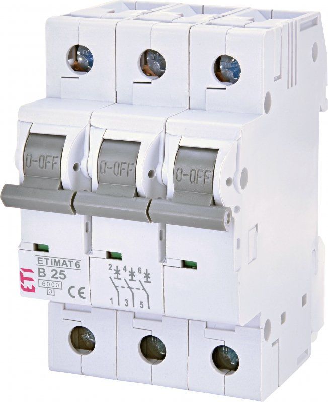 ETI Автоматический выключатель ETIMAT 10 3p C  2A (10kA) 400В(AC) 2135708