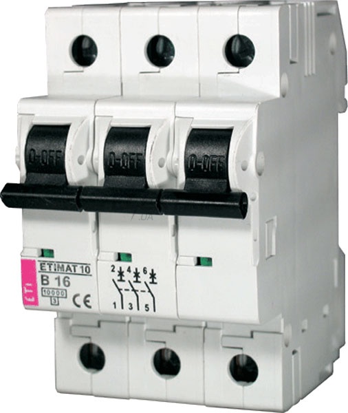 ETI Автоматический выключатель ETIMAT 10 3p C  2A (10kA) 400В(AC) 2135708