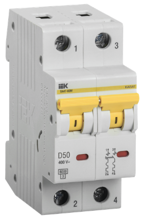 Выкл. авт. ВА47-60M 2Р 50А 6кА D IEK