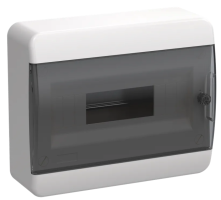 TEKFOR Корпус пластиковый ЩРН-П-12 IP41 черная прозрачная дверь IEK