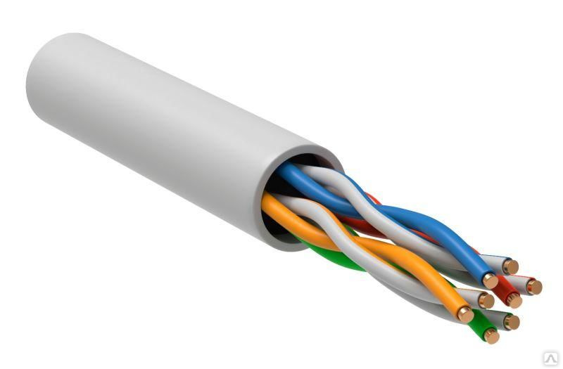 ITK Кабель связи витая пара U/UTP, кат.5E 4х2х24AWG solid, 305м, серый   (упак 1 упак.)