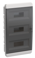 TEKFOR Корпус пластиковый ЩРВ-П-36 IP41 черная прозрачная дверь IEK
