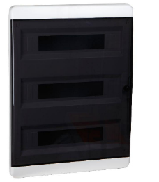 Корпус пластиковый OptiBox P-BVK-2-54-IP40 ( дверь прозрачная чёрная )
