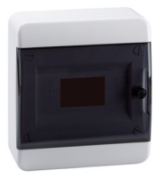 Корпус пластиковый OptiBox P-BNK-2-08-IP40 ( дверь  прозрачная чёрная )