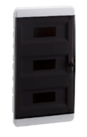 Корпус пластиковый OptiBox P-BVK-2-36-IP40 ( дверь прозрачная чёрная )