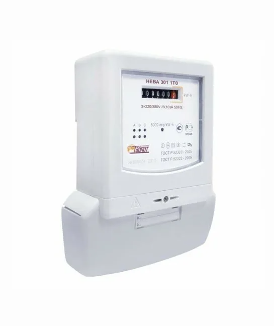 Счетчик 3ф. НЕВА 301 1SO 5(100) ОУ Шк/Din