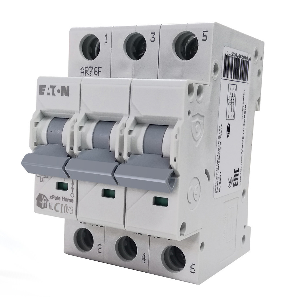 Автоматический выключатель 3p C 63A (6kA) Eaton РL6