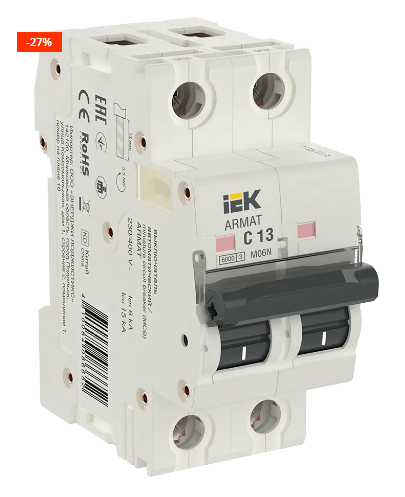 ARMAT Авт. выкл. M06N 2P C 13А IEK