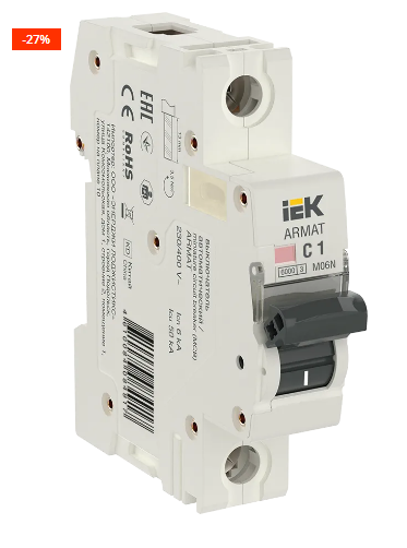 ARMAT Авт. выкл. M06N 1P C 1А IEK