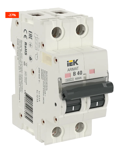 ARMAT Авт. выкл. M06N 2P B 40А IEK