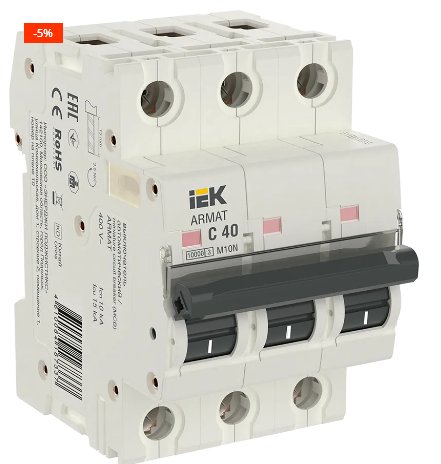 ARMAT Авт. выкл. M10N 3P C 40А IEK